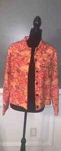 COLDWATER CREEK NWT colorful button front collared jacket size Small - Picture 1 of 9