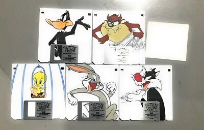 LOONEY TUNES DISQUETES TAZ DEVIL-BUGS-DAFFY-TWEETY - *NUEVO* (paquete de 5) 3,5" Foto 1 de 3