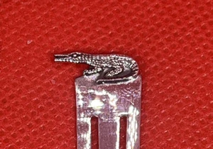 Sterling Silber 925 Florida Alligator Endstück Lesezeichen Größe 1,60" 🐊 - Bild 1 von 9
