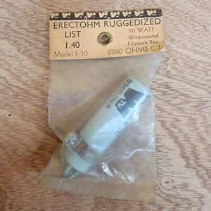 Resistencia de filamento Workman resistente Erectohm 10 vatios cableado 2260 OHMS E10 - Imagen 1 de 3