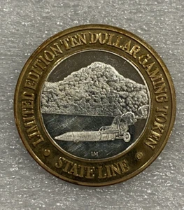 State Line  $10 Casino .999 Silver Strike ~  ~ Blue Flame Salt Flats ~~  (A1/R1) - Picture 1 of 4