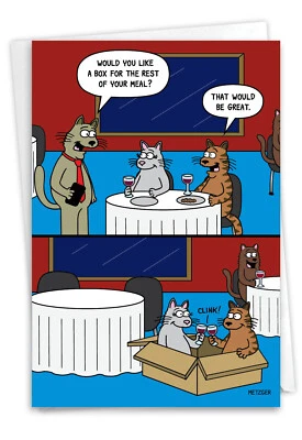 1 Funny Anniversary Card With Envelope - Cat Pack - Image 1 of 4
