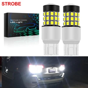 GLOFE 7443 T20 LED Strobe Flash Back Up Reverse Light Brake Bulb Lamp White - Foto 1 di 9