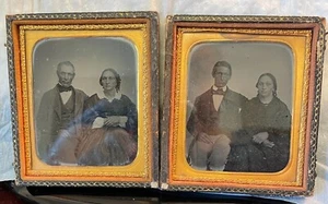  Fotografías Doble Daguerrotipo en Estuche Doble Imagen (2) Hermanas y Maridos - Imagen 1 de 6