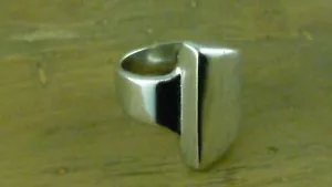 Ring Art Deco kubische Form 925er Sterling Silber Ringgröße 56 - Bild 1 von 6