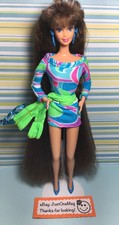 1991 Brunette Mattel Totally Hair Barbie - Clean & Tangle Free!