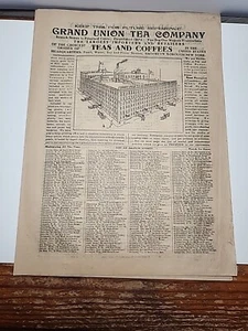 1910 Grand Union Tea Company Premium Store & Price List JBX56 - Picture 1 of 5