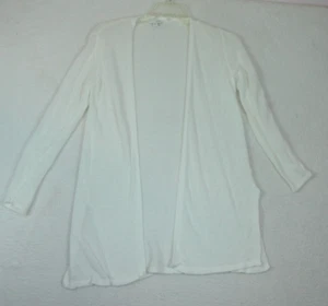 J Jill Womens Sweater S White Long Sleeve Open Front Cardigan Duster - Picture 1 of 8