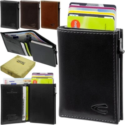 CAMEL ACTIVE Cuero RFID Aluminio Estuche para Tarjetas Carpeta Coche Estuche para Tarjetas de Crédito