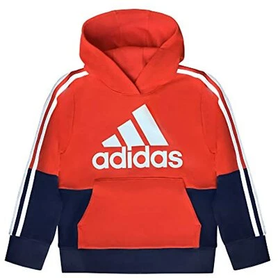 adidas Youth Boys Athletic Cotton Blend Pullover Hoodie Pick Sz & Color TINI {&} - Image 1 of 4