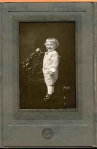 Maquoketa IA Portrait of a Little Boy by Hamley circa 1910s Large Studio Folder - Picture 1 of 2
