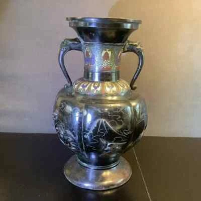 cloisonne vase - Image 1 of 4