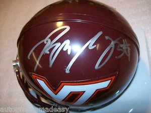 RYAN WILLIAMS VIRGINIA TECH SIGNIERTER MINIHELM MIT COA - Bild 1 von 1