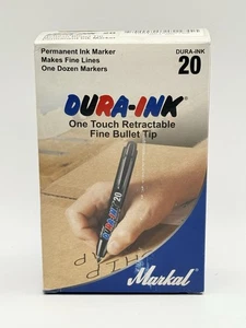 NEU (Box mit 12) Markal 96576 rot Dura-Ink #20 feine Kugelspitze Marker - Bild 1 von 3