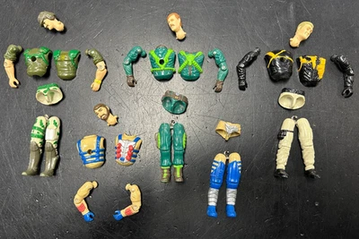 Vintage GI Joe 3.75" Figure Body Parts LOT Backblast Major Altitude Mace Ozone - Image 1 of 4