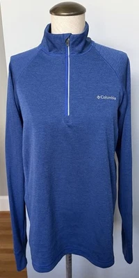 Columbia - Pullover para hombre 1/4 cremallera omni tono cruzado senderos - azul - pequeño Foto 1 de 4