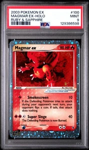 2003 Pokemon Ex Ruby & Sapphire #100 Magmar Ex Holo Ruby & Sapphire PSA 9 MINT - Picture 1 of 2