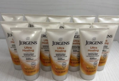 JERGENS Ultra Healing Extra Seca Piel Cuerpo y Manos Loción Hidratante 2oz-12 Paquetes Foto 1 de 3