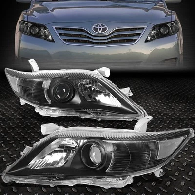 FOR 10-11 TOYOTA CAMRY BLACK HOUSING CLEAR CORNER PROJECTOR HEADLIGHT HEAD LAMP - Image 1 of 4