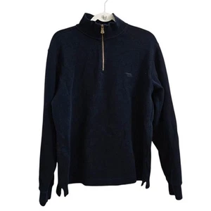 Rodd & Gunn Sweater Mens Medium Dark Blue 1/4 Zip Long Sleeve Cotton Mock Neck - Imagen 1 de 9