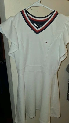  Vestido Tommy Hilfiger blanco para niñas. Talla M 8/10 Foto 1 de 3