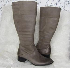 Born North Zip Leather Tall Riding Boots Distressed Brown Women's Size 10 New! - Picture 1 of 12