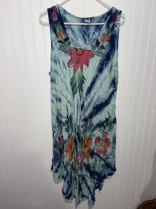 Riviera Sun Boho ärmelloses Batik Festival Kleid| Größe 3x - Bild 1 von 4