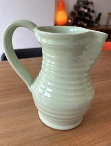 LAST CHANCE TO BUY Bourne Denby Danesby Ware Jug Art Deco 1930s Green 18.5cm - Picture 1 of 9