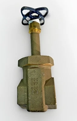 Válvula de compuerta de bronce NIBCO T-154-A 2" clase 200 SWP / 400 WOG extremos NPT roscados Foto 1 de 4