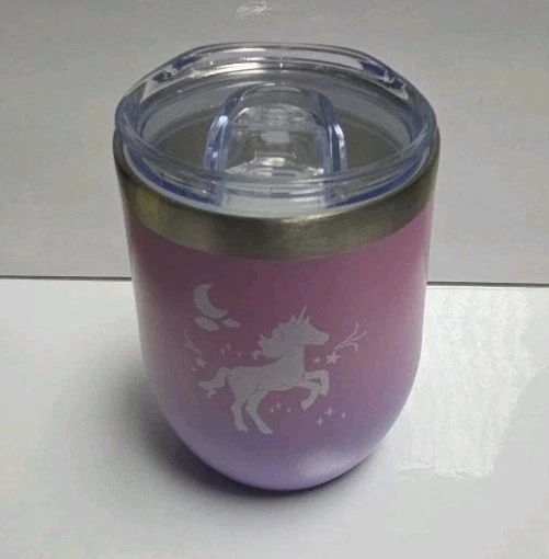 Copo de vinho unicórnio aço inoxidável isolado sem haste Ombre' - Imagem 1 de 4