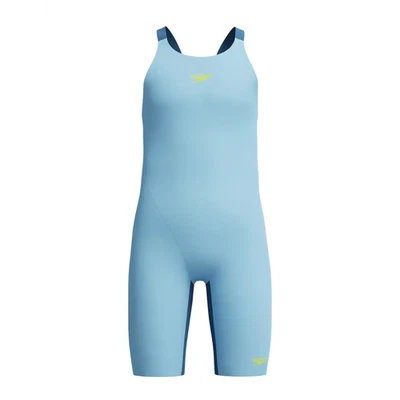 Speedo Girls Fastskin Endurance+ Max Open Back Kneeskin - Blue - Image 1 of 4