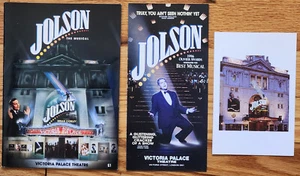 Tarjeta de petición publicitaria del programa musical Jolson Victoria Palace Londres Inglaterra 1995 - Imagen 1 de 1
