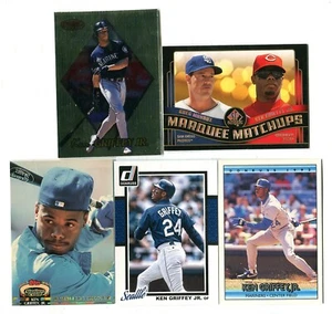 Ken Griffey Jr. 5 Baseball Card Lot HOF MARINERS REDS WHITE SOX (LOT 160) - Picture 1 of 1