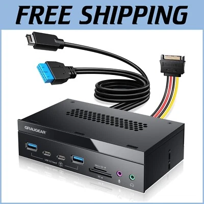 Connettività senza sforzo: hub USB 3.2 da 5,25 pollici con lettore SD/microSD e audio - Immagine 1 di 4