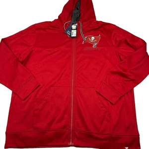 Fanatics Hoodie Men 3XL Red Tampa Bay Buccaneers Football Full Zip Defender NWT - Picture 1 of 9