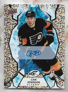 CAM ATKINSON 2021-22 UPPERDECK ICE INSERT AUTOGRAPH AUTO CARD #6 NHL - Picture 1 of 2