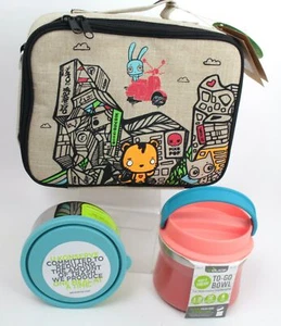 SoYoung Lunch Box Set Pishi & Friends + Reduce Food Jar + U-Konserve 16 oz Tin - Picture 1 of 12