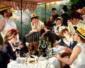 Impresión artística de 8x10" El almuerzo de la fiesta náutica de Pierre-Auguste Renoir - Imagen 1 de 1