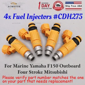 Inyector de combustible CDH275 4 piezas para fueraborda marina Yamaha F150 cuatro tiempos Mitsubishi - Imagen 1 de 5