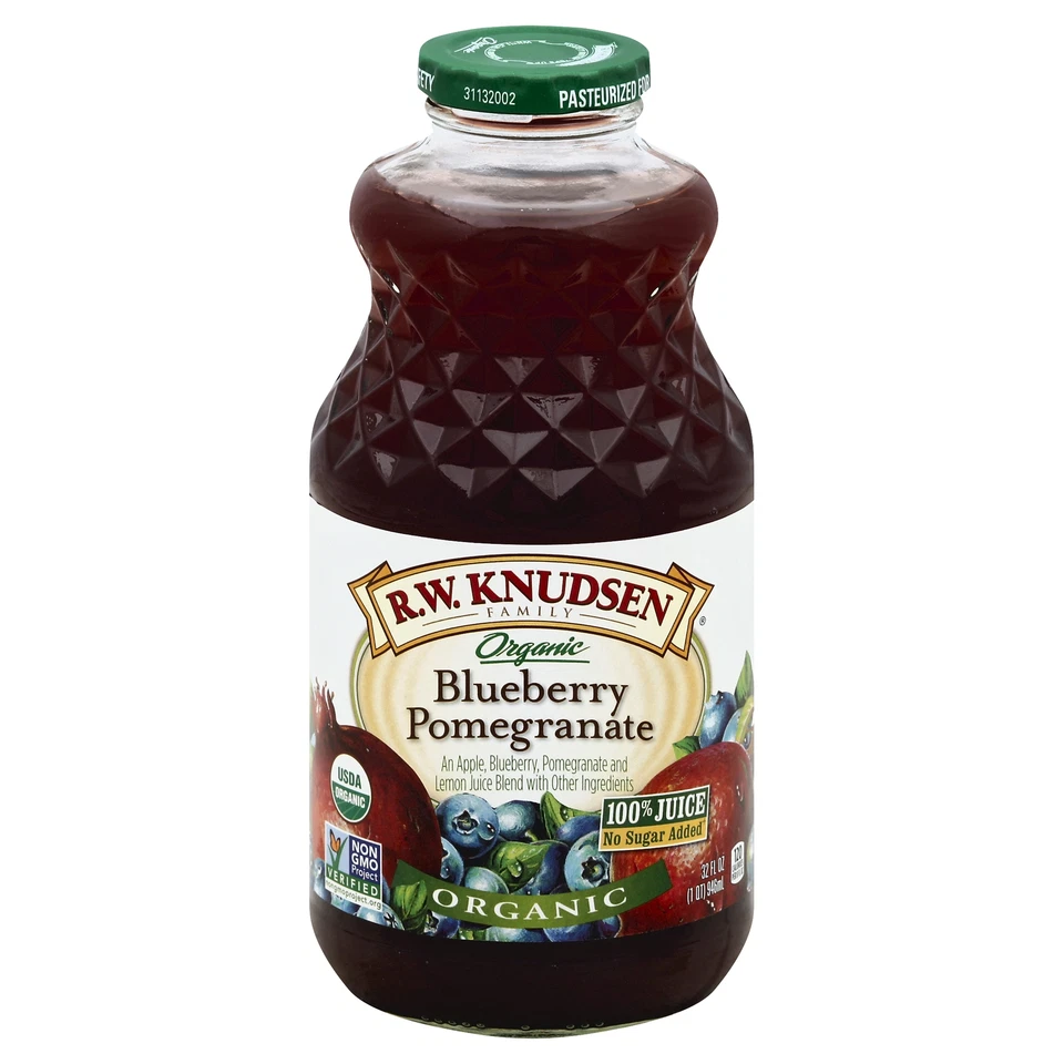 Knudsen Organic Blueberry Pomegranate Juice 32 Ounce 12 per Case.