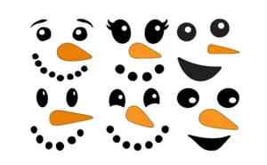 6/12/18/24 DIY SNOWMAN VINYL DECAL STICKERS CHRISTMAS BAUBLES WINE GLASS CRAFTS - Picture 1 of 12