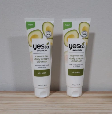 Crema limpiadora diaria Yes To AVOCADO para piel seca 4 fl oz, x2 tubos Foto 1 de 4