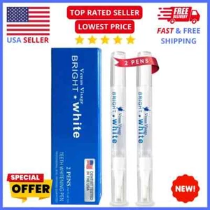 2 Pack Teeth Whitening Pen Mint Flavor, Professional-Grade Gel, Low Sensitivity - Picture 1 of 10