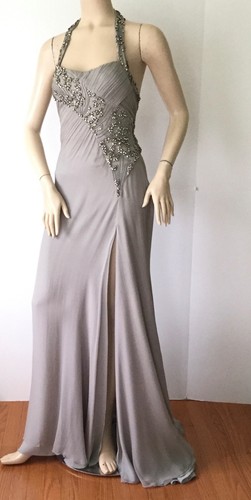 Abito impreziosito Versace grigio fumo leggero (taglia 38) prezzo al dettaglio $27.000!