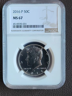 2016 P Kennedy Half Dollar NGC MS67 - Image 1 of 3