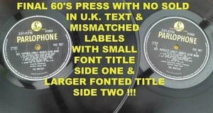 BEATLES " SGT PEPPER "SUPER FINAL 60'S UK STEREO RARE MISMATCHED NO SIUK LABELS - Picture 1 of 10
