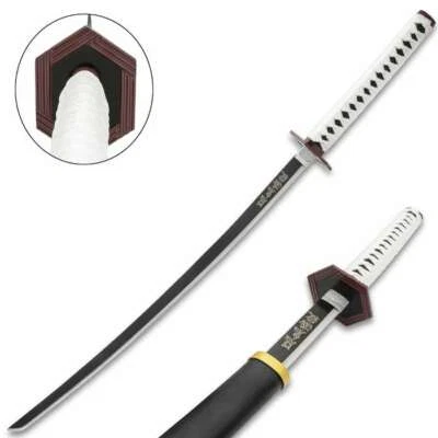 Giyu Tomioka Demon Slayer Sword Katana Carbon Steel Blade Anime Cosplay Real - Image 1 of 4
