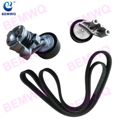 3Pcs Tensioner Assembly+Pulley+Drive Belt KIT for BMW 745i 745Li 750i 750Li 760i - Image 1 of 4