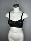 Lady Cameo Colesce Couture Sexy Black Lace Soft Cup Bra Style 101 / Sz 30 D