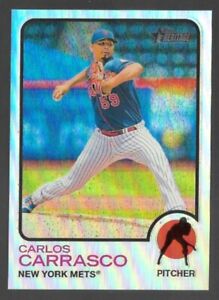 2022 Topps Heritage Carlos Carrasco Refractor #685 New York Mets Baseball SP/673
